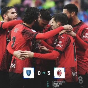 Crown Sports-【意甲】查卡·特拉奥雷意甲首球，AC米兰3-0恩波利